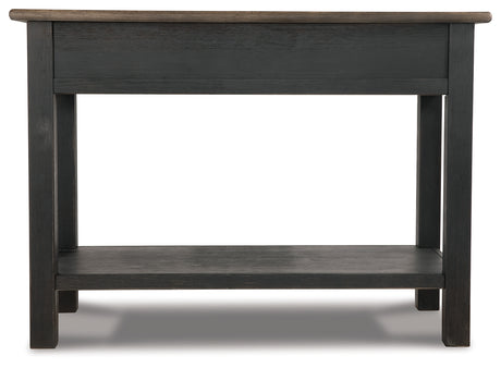 Tyler Creek Grayish Brown/Black Coffee Table and 2 End Tables with Console - Ornate Home