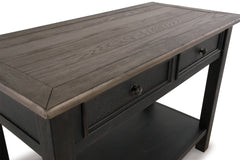 Tyler Creek Grayish Brown/Black Coffee Table and 2 End Tables with Console - Ornate Home