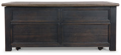 Tyler Creek Grayish Brown/Black Coffee Table and 2 End Tables with Console - Ornate Home