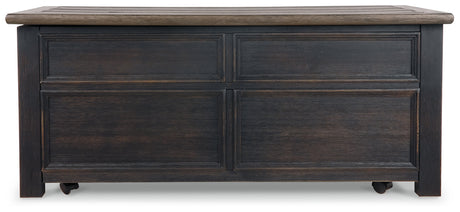 Tyler Creek Grayish Brown/Black Coffee Table and 2 End Tables with Console - Ornate Home