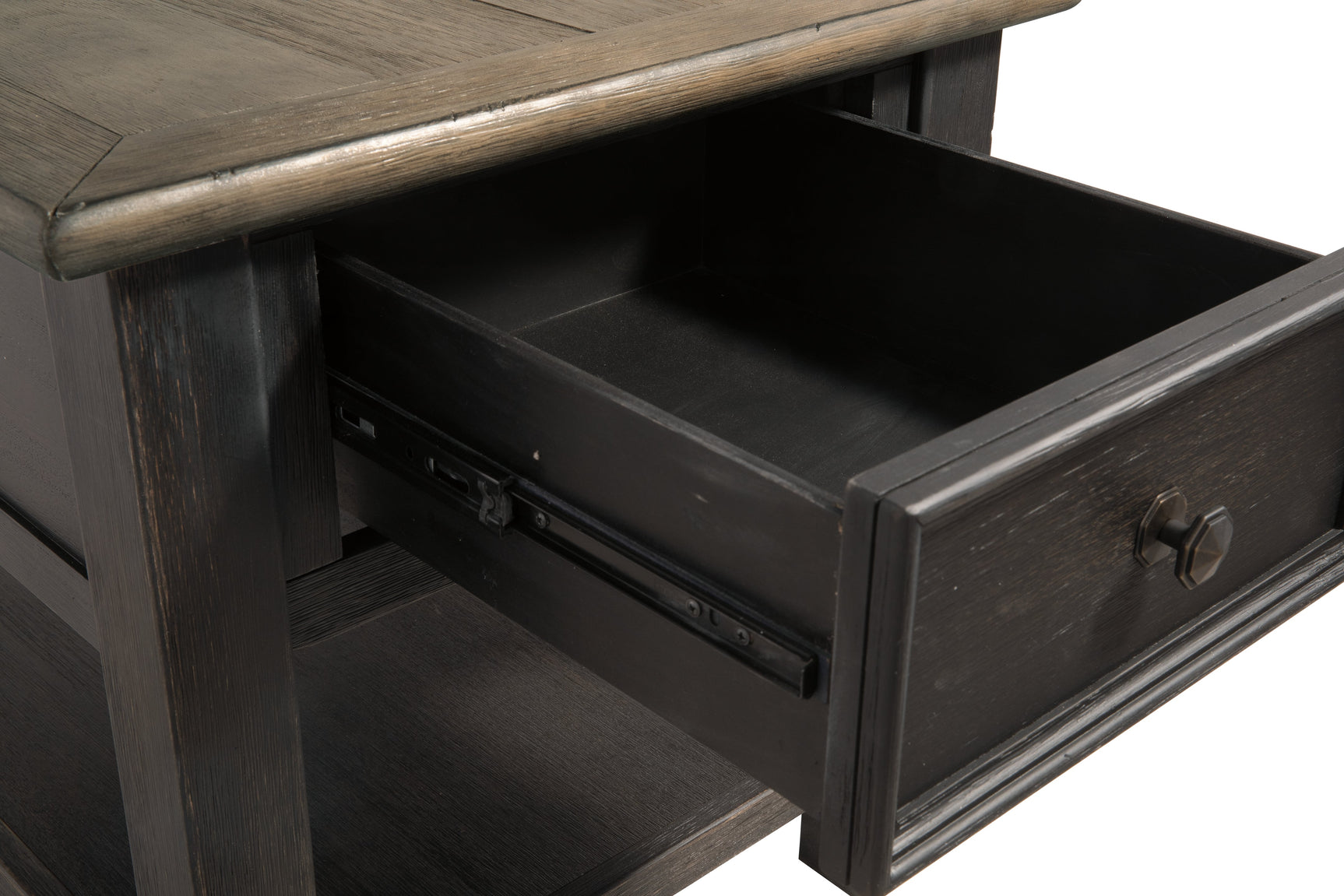 Tyler Creek Grayish Brown/Black End Table (Online Special Price) - Ornate Home