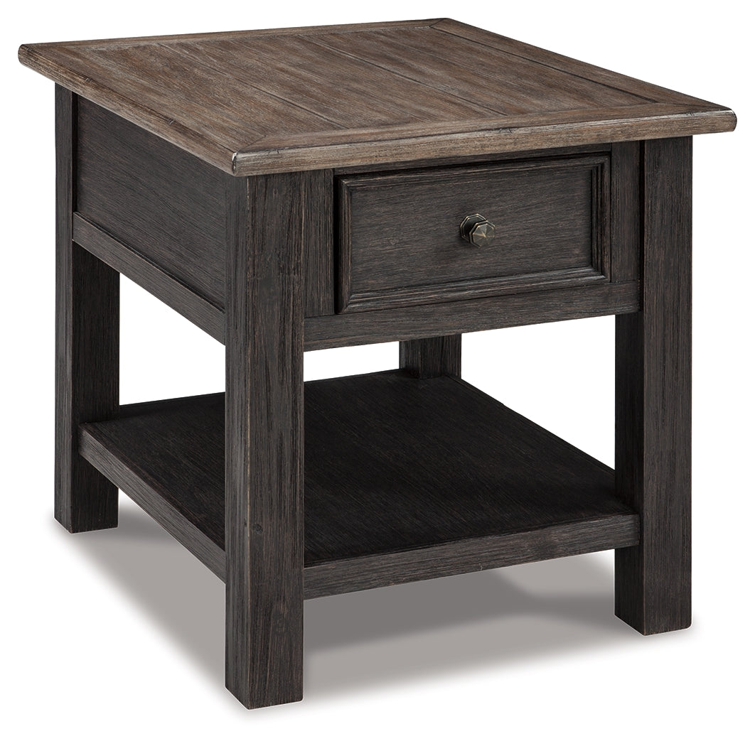 Tyler Creek Grayish Brown/Black End Table (Online Special Price) - Ornate Home