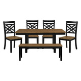 Tyler Gray 6pc Dining Set - Ornate Home
