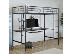 Tymon Black Bunk Bed - Ornate Home