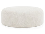 Tyre White/Cream Fabric Ottoman - Ornate Home