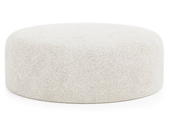 Tyre White/Cream Fabric Ottoman - Ornate Home