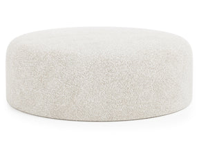 Tyre White/Cream Fabric Ottoman - Ornate Home