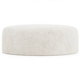 Tyre White/Cream Fabric Ottoman - Ornate Home