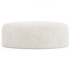 Tyre White/Cream Fabric Ottoman - Ornate Home