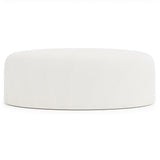 Tyre White/Cream Leather Ottoman - Ornate Home