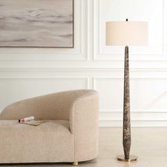 Tyree Brown Marble Floor Lamp - Ornate Home