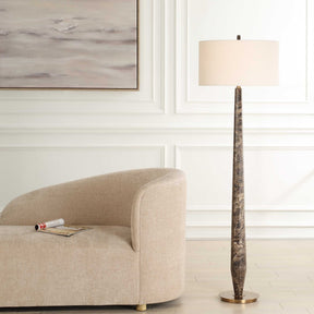 Tyree Brown Marble Floor Lamp - Ornate Home