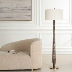 Tyree Brown Marble Floor Lamp - Ornate Home