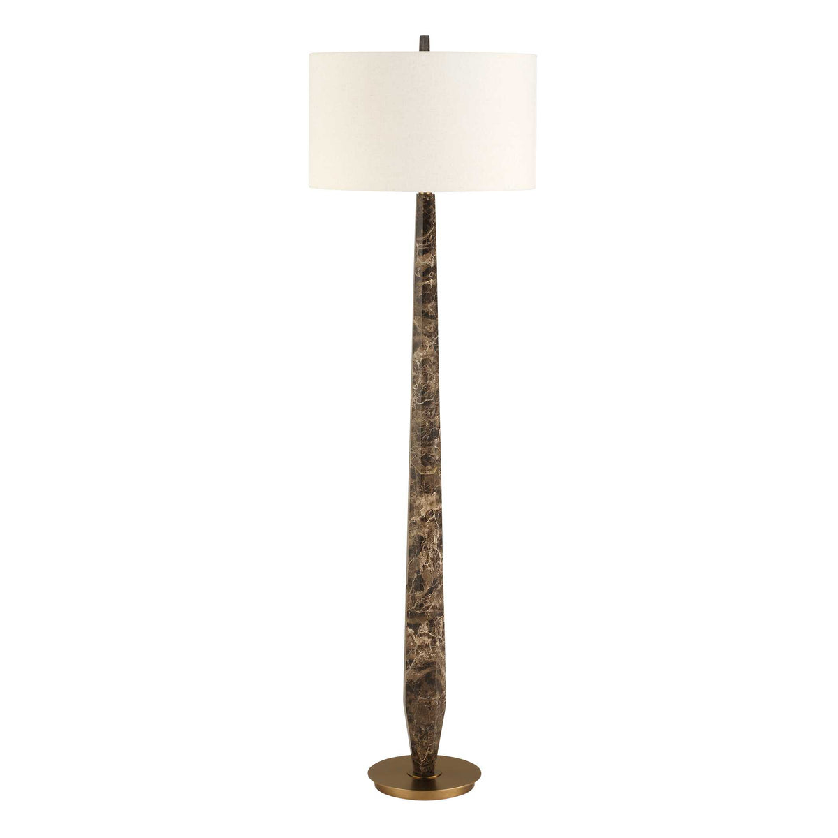Tyree Brown Marble Floor Lamp - Ornate Home
