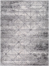 Tyree Distressed Gray Trellis Area Rug - Ornate Home