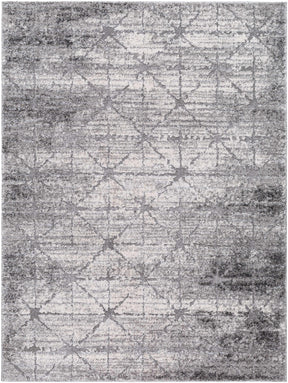 Tyree Distressed Gray Trellis Area Rug - Ornate Home