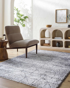 Tyree Distressed Gray Trellis Area Rug - Ornate Home