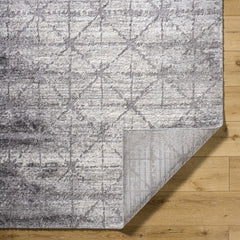 Tyree Distressed Gray Trellis Area Rug - Ornate Home