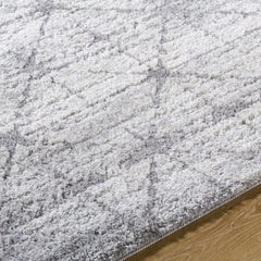 Tyree Distressed Gray Trellis Area Rug - Ornate Home
