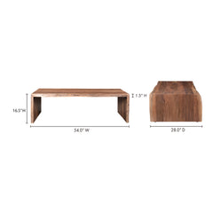 Tyrell Natural Stain Coffee Table - Ornate Home