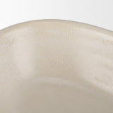 Tyren Cream Glazed Decorative Oblong Ceramic Bowl - Ornate Home