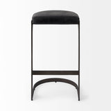 Tyson Black Leather with Metal Frame Bar Stool - Ornate Home