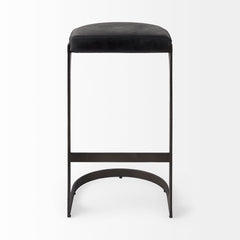 Tyson Black Leather with Metal Frame Bar Stool - Ornate Home