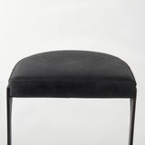 Tyson Black Leather with Metal Frame Bar Stool - Ornate Home