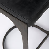 Tyson Black Leather with Metal Frame Bar Stool - Ornate Home