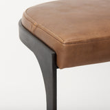 Tyson Brown Leather with Metal Frame Counter Stool - Ornate Home