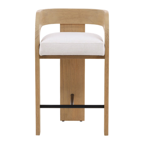 Tyson Cream/Natural Counter Stool - Ornate Home