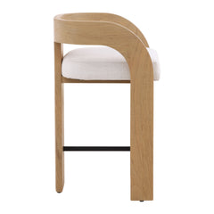 Tyson Cream/Natural Counter Stool - Ornate Home
