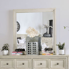 Tywyn Antique White Mirror - Ornate Home