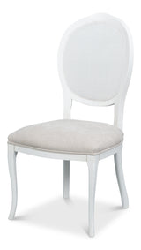 Colchester Cortina White/Taupe Oval Cane Back Side Chair (Set of 2)