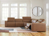 Magic Man Caramel 5-Piece Power Reclining Sectional