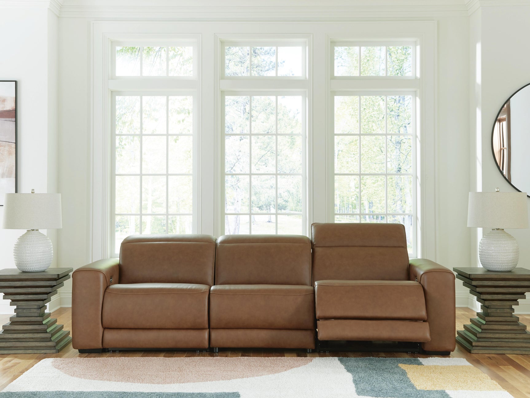 Magic Man Caramel 3-Piece Power Reclining Sectional Sofa (Online Special Price)