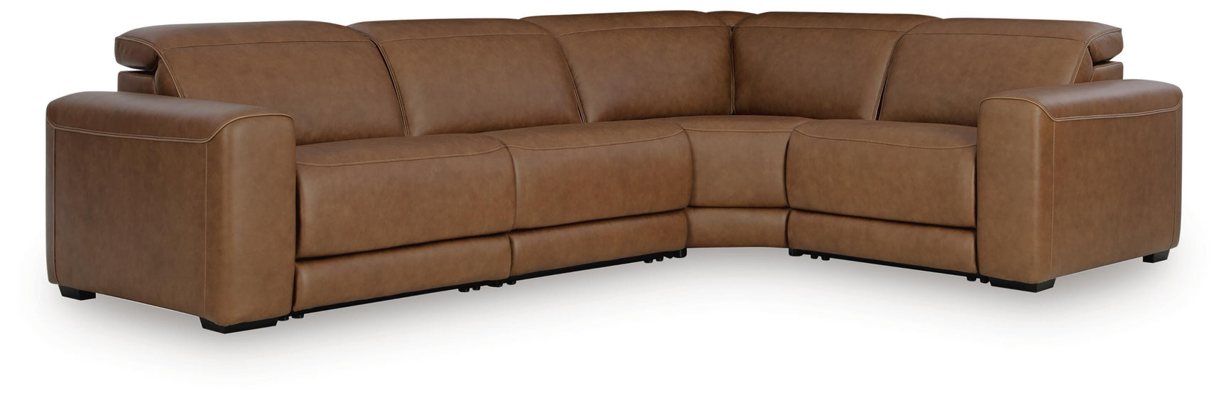 Rally-Up Caramel 4-Piece Power Reclining Sectional