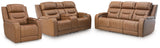Knightington Caramel Power Reclining Sofa, Loveseat and Recliner (Online Special Price)