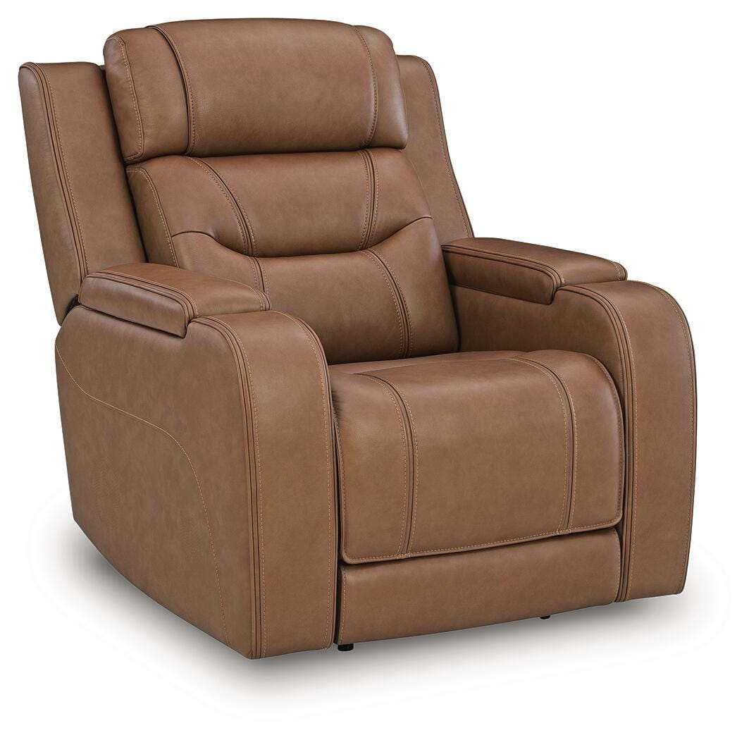 Knightington Caramel Power Reclining Sofa, Loveseat and Recliner (Online Special Price)