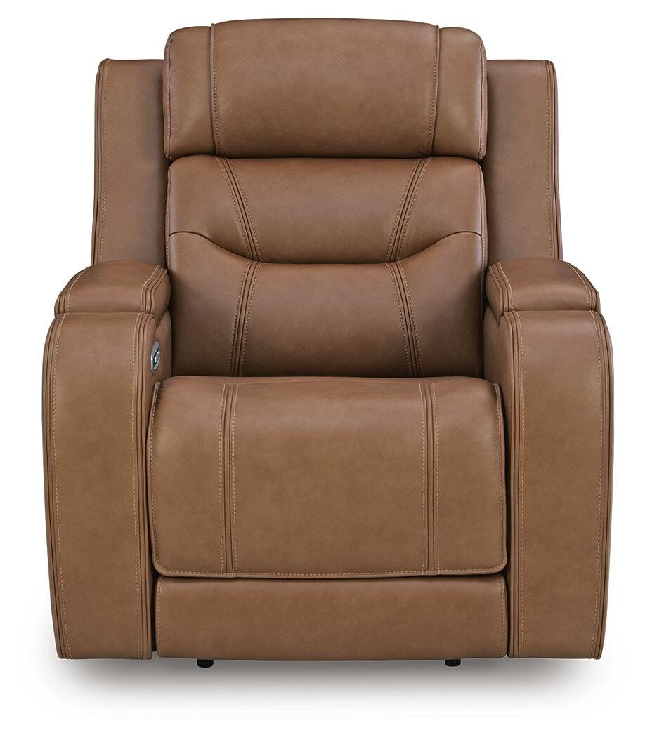 Knightington Caramel Power Reclining Sofa, Loveseat and Recliner (Online Special Price)
