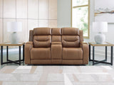Dreamer Caramel Power Reclining Loveseat with Audio Seating (Online Special Price)