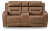 Knightington Caramel Power Reclining Sofa, Loveseat and Recliner (Online Special Price)