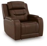 Dreamer Brown Power Recliner with Audio Seating
