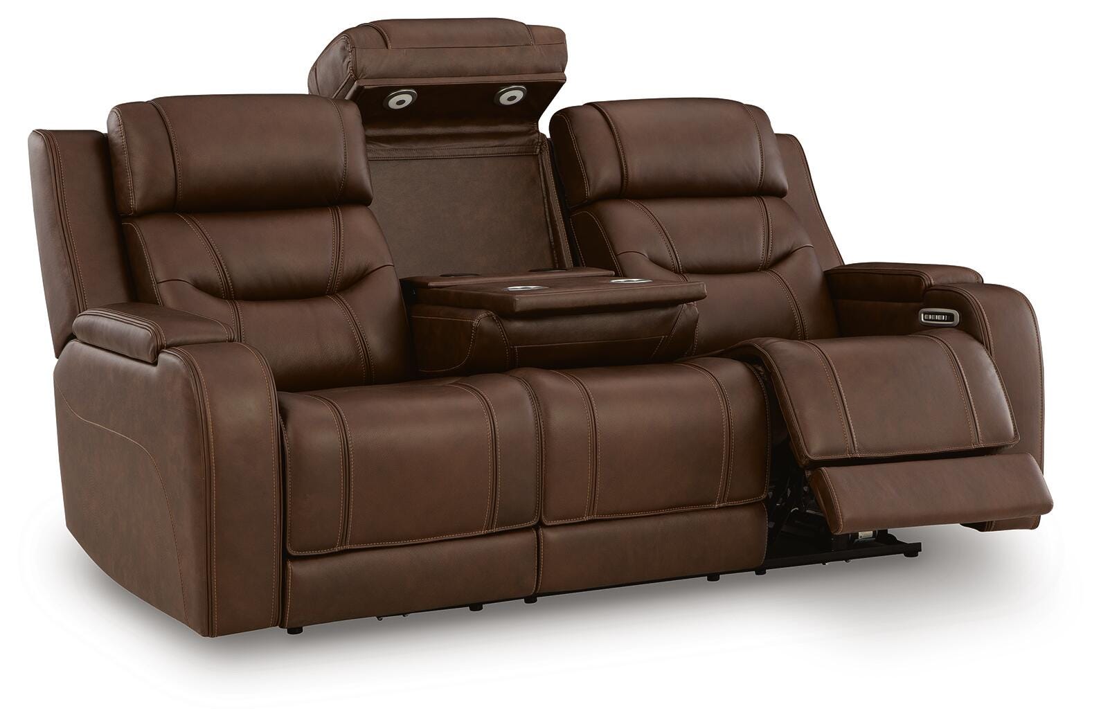Dreamer Brown Power Reclining Sofa with Audio Seating (Online Special Price)