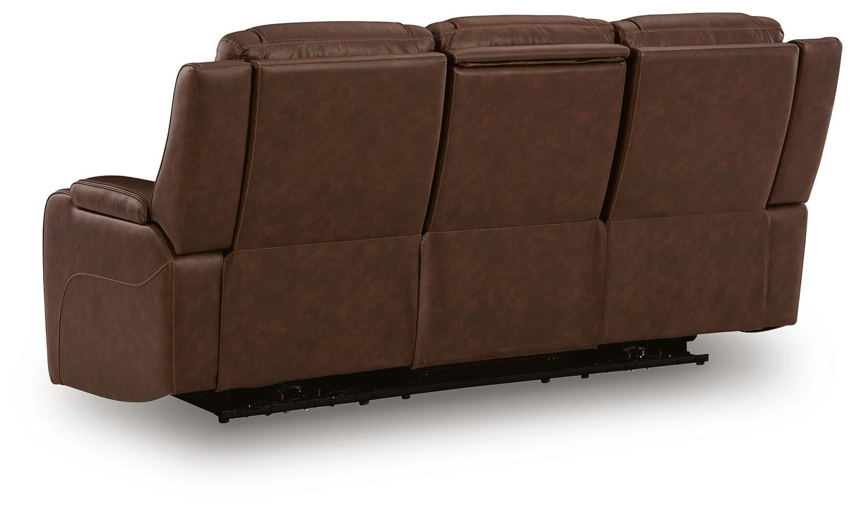 Dreamer Brown Power Reclining Sofa with Audio Seating