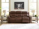 Dreamer Brown Power Reclining Sofa with Audio Seating (Online Special Price)