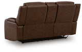 Dreamer Brown Power Reclining Loveseat with Audio Seating
