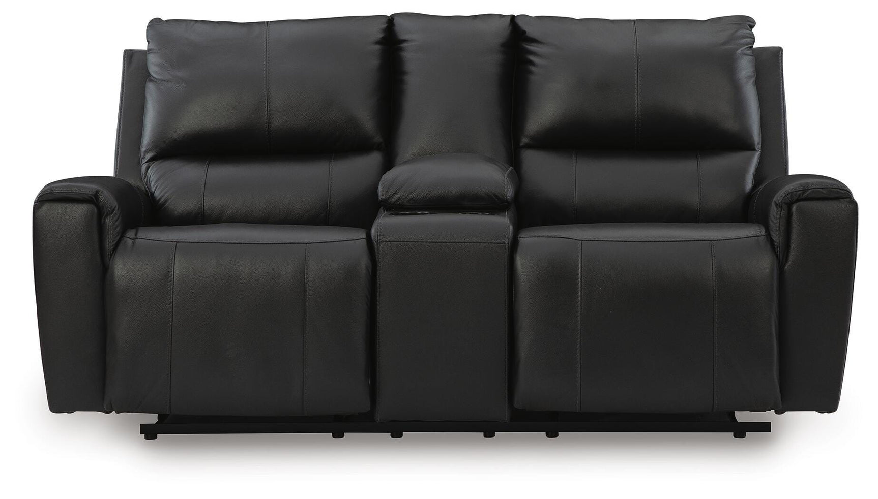 Danemere Black Reclining Loveseat with Console (Online Special Price)