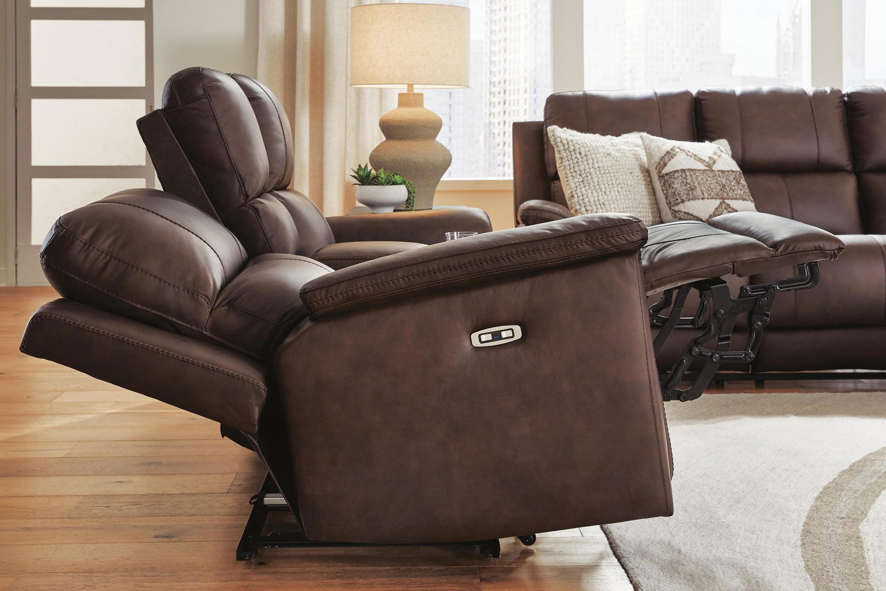 Beryton Espresso Power Reclining Sofa