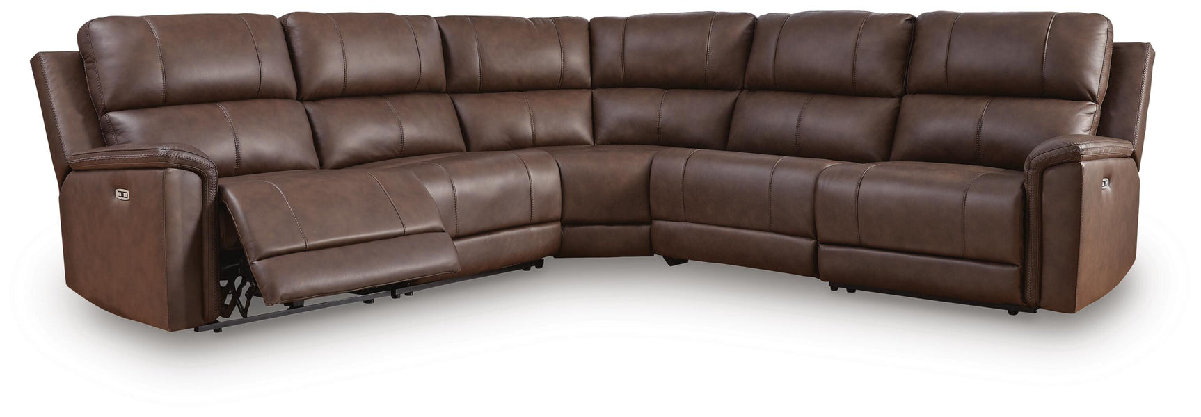Beryton Espresso 5-Piece Power Reclining Sectional